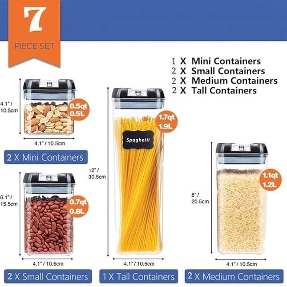 SET DE 7 CONTENDORES HERMETICOS