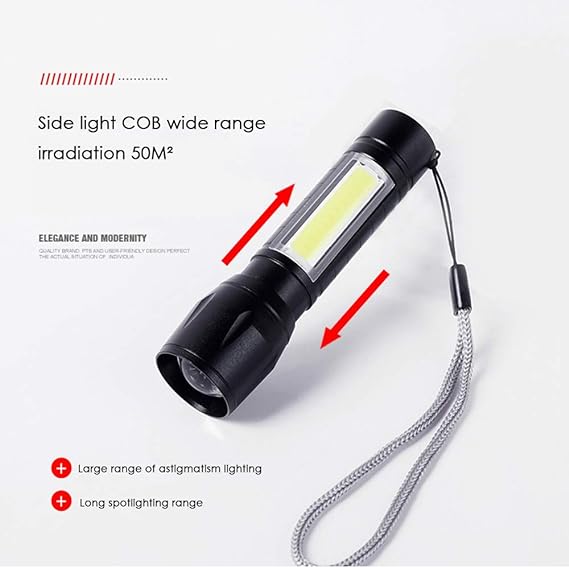 Linterna mini 2 funciones recargable usb