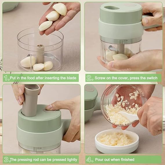 CORTADOR DE VERDURAS 2 EN 1 RECARGABLE USB F-254