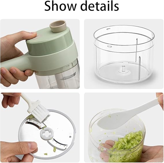 CORTADOR DE VERDURAS 2 EN 1 RECARGABLE USB F-254