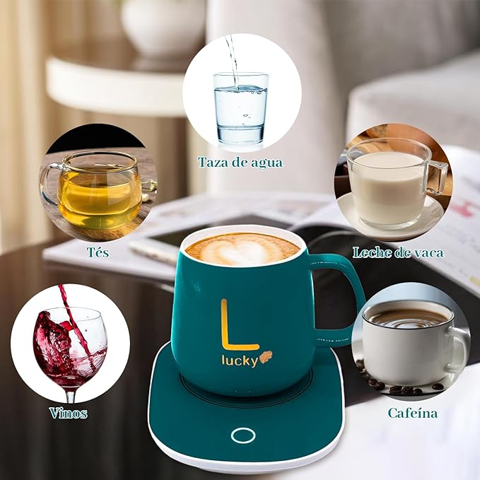 Taza de Café con Calentador Eléctrico
