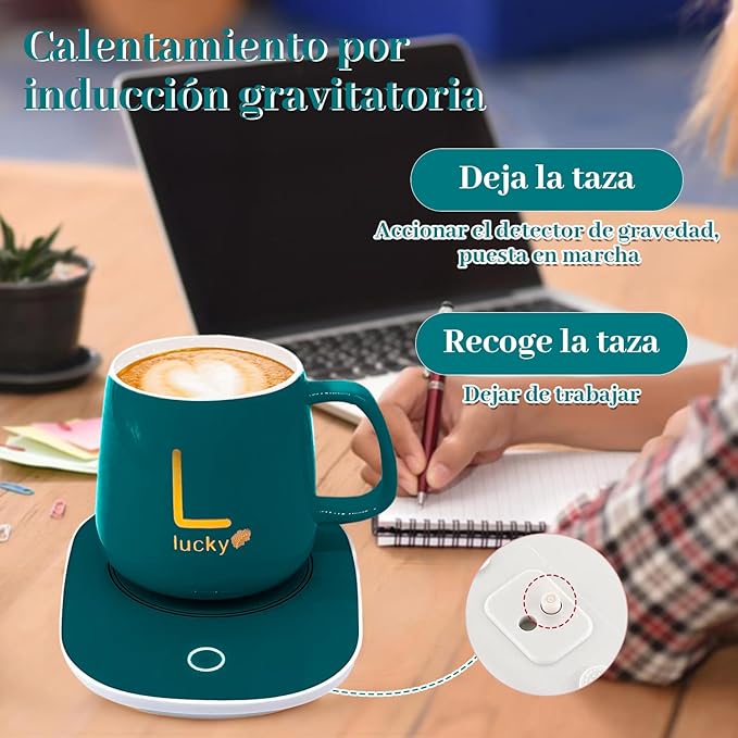 Taza de Café con Calentador Eléctrico