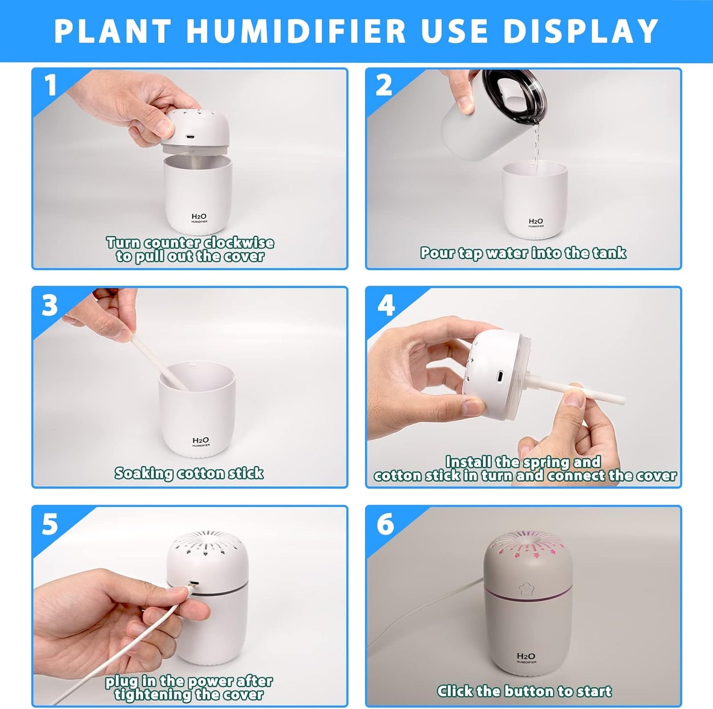 Humificador modelo a5 led 300 ml
