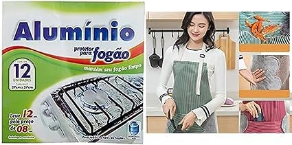 Pack 12 laminas aluminio para cocina