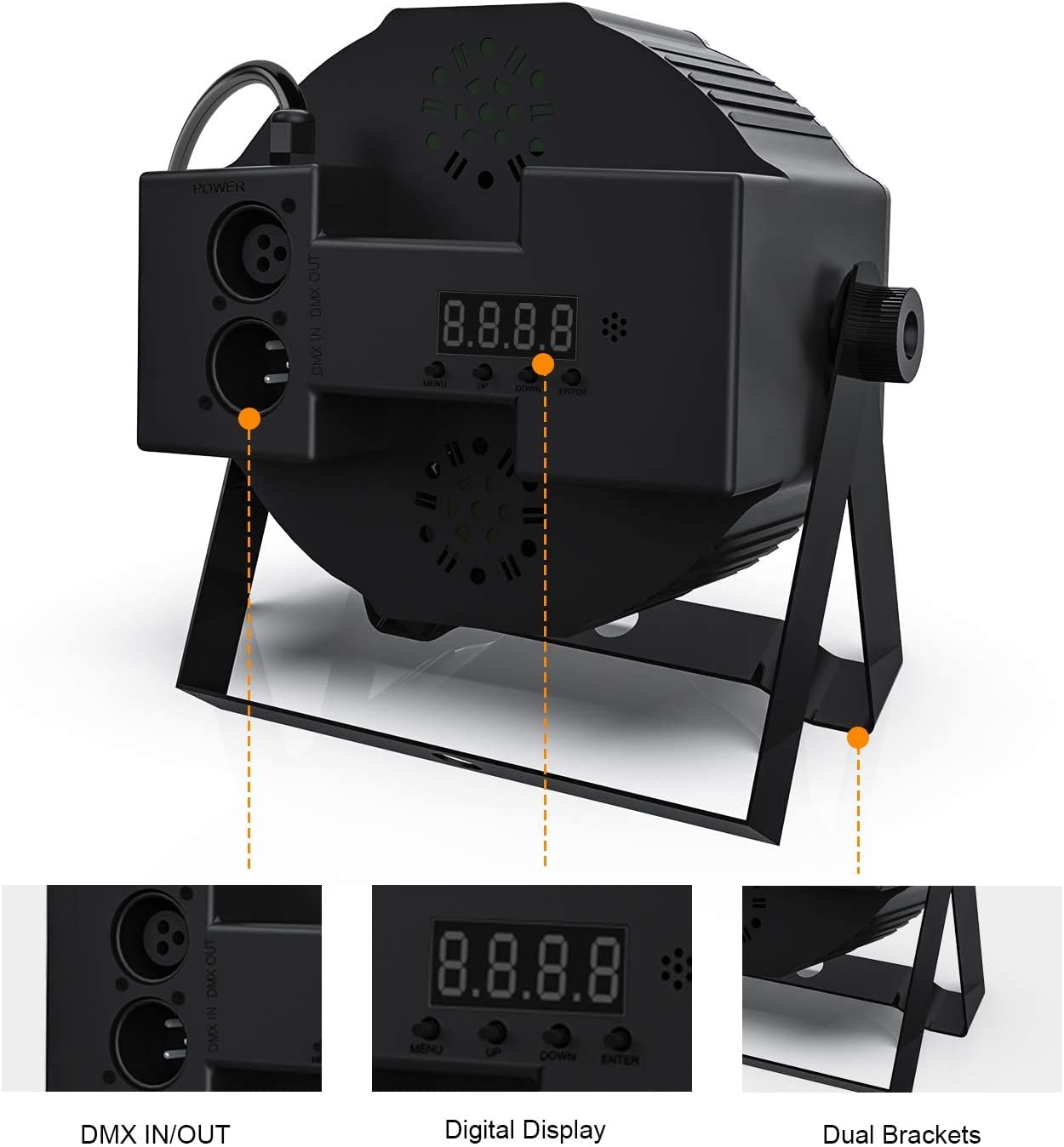FOCO FIESTA 18 LED RGB DMX RITMICO