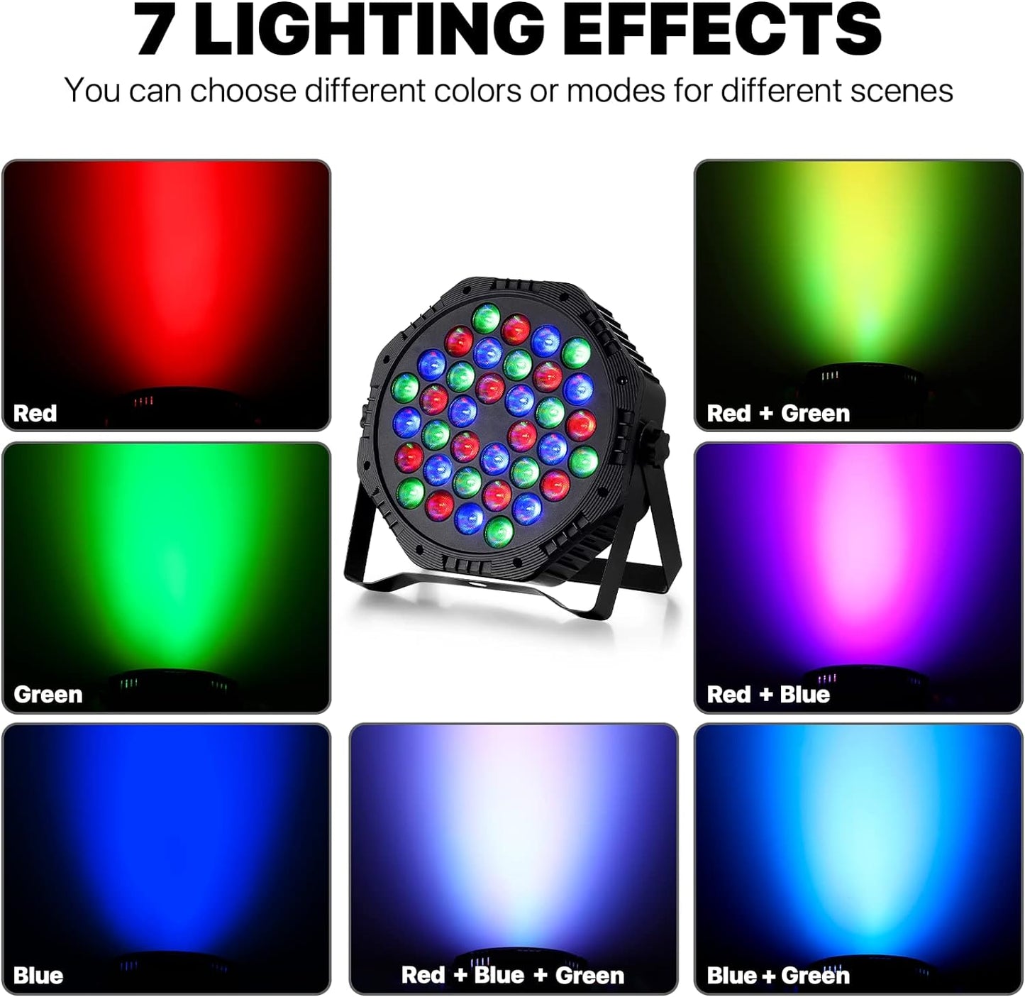 FOCO FIESTA 18 LED RGB DMX RITMICO