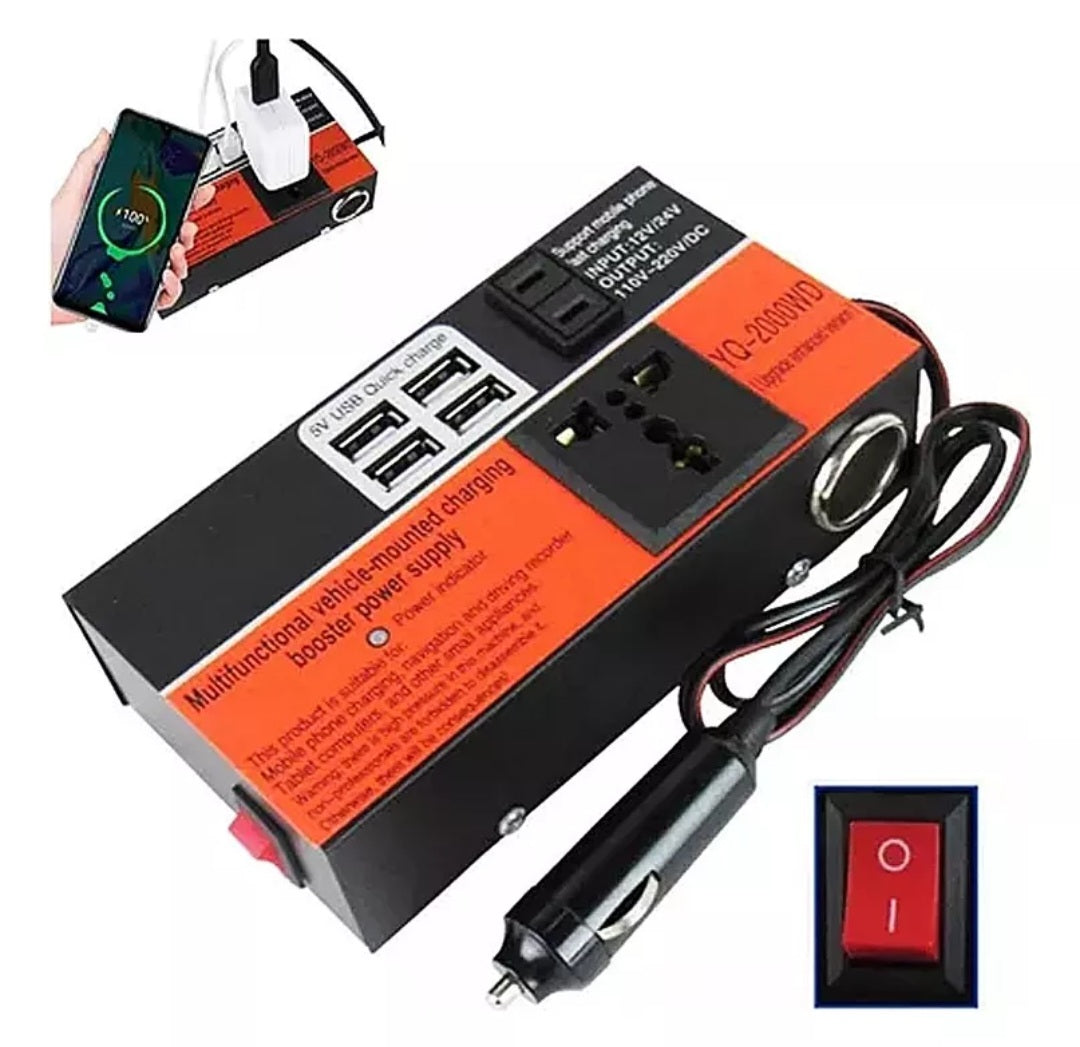 Inversor de auto multifuncional de 12 V 24 V a 220 V