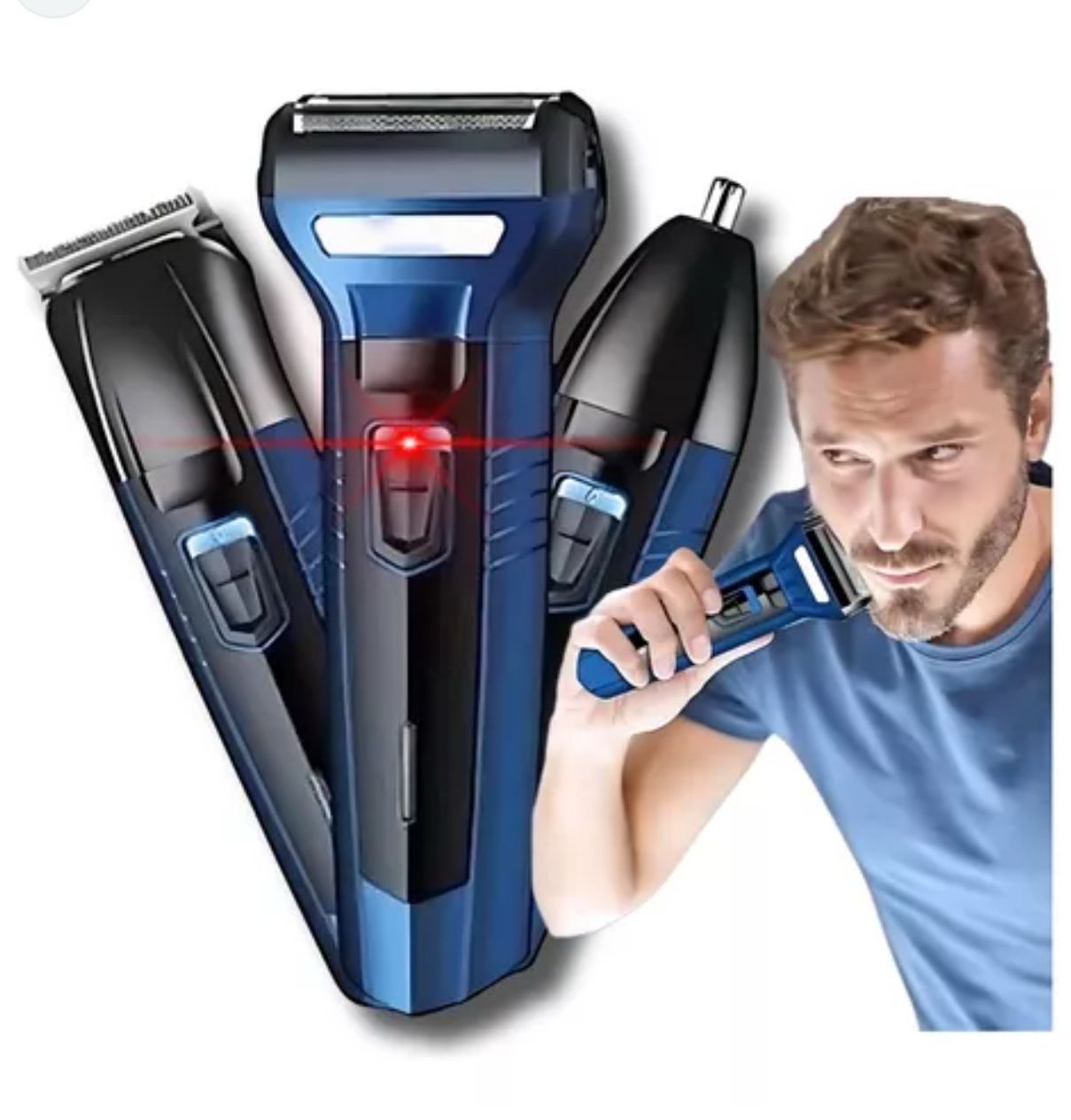Maquina De Afeitar Para Hombre 3 En 1 Recargable