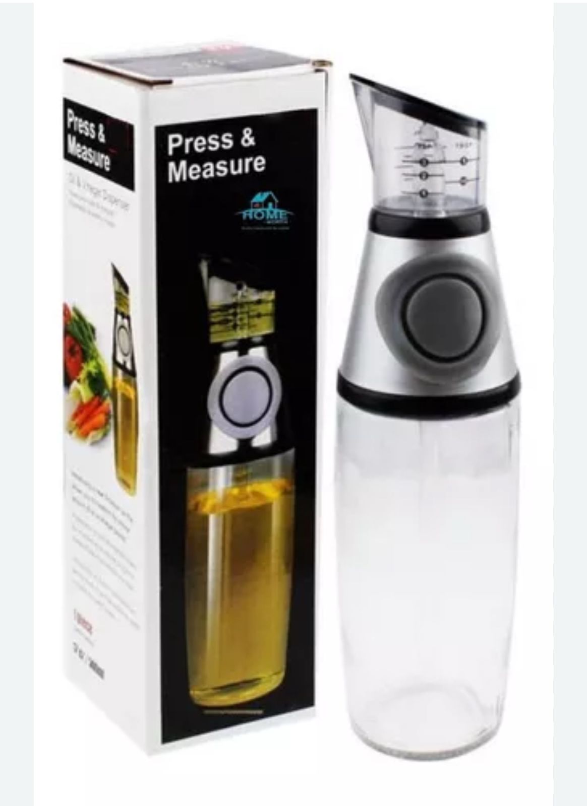 BOTELLA VIDRIO DISPENSADOR ACEITE VINAGRE 500 ML JJ-37