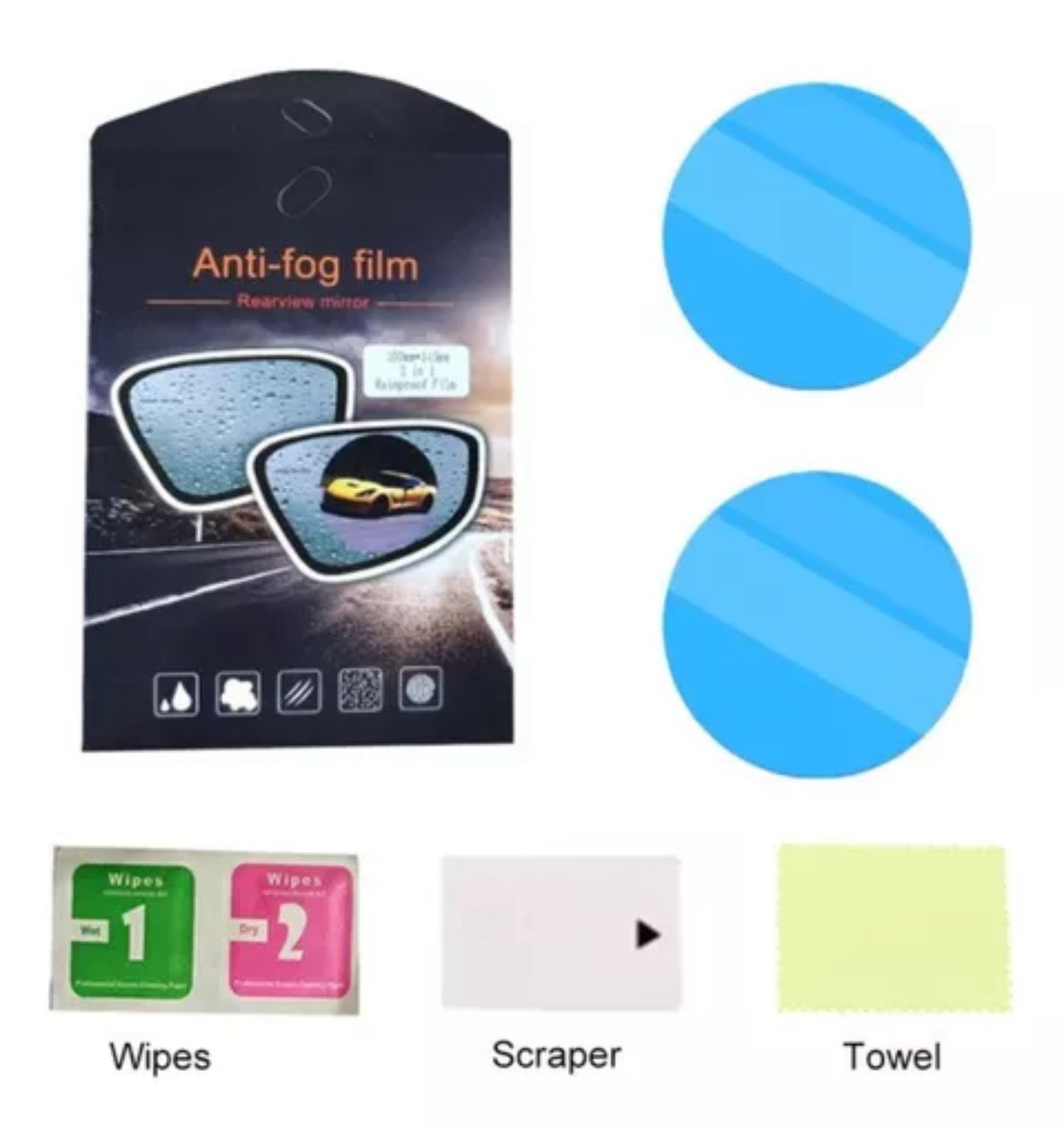 Kit 2 Films Anti-lluvia/niebla Para Espejo Retrovisor