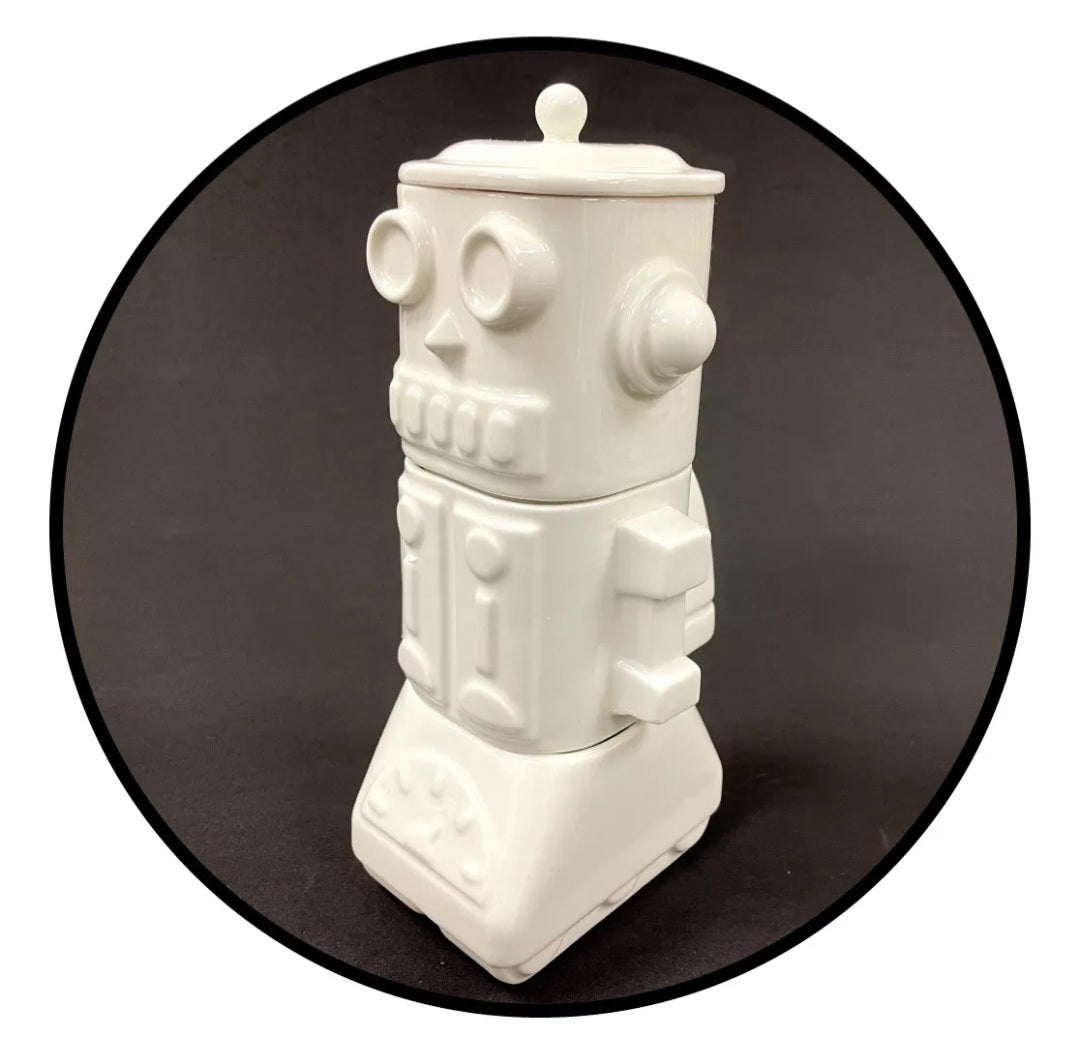 Set 3 tazones robot ceramica