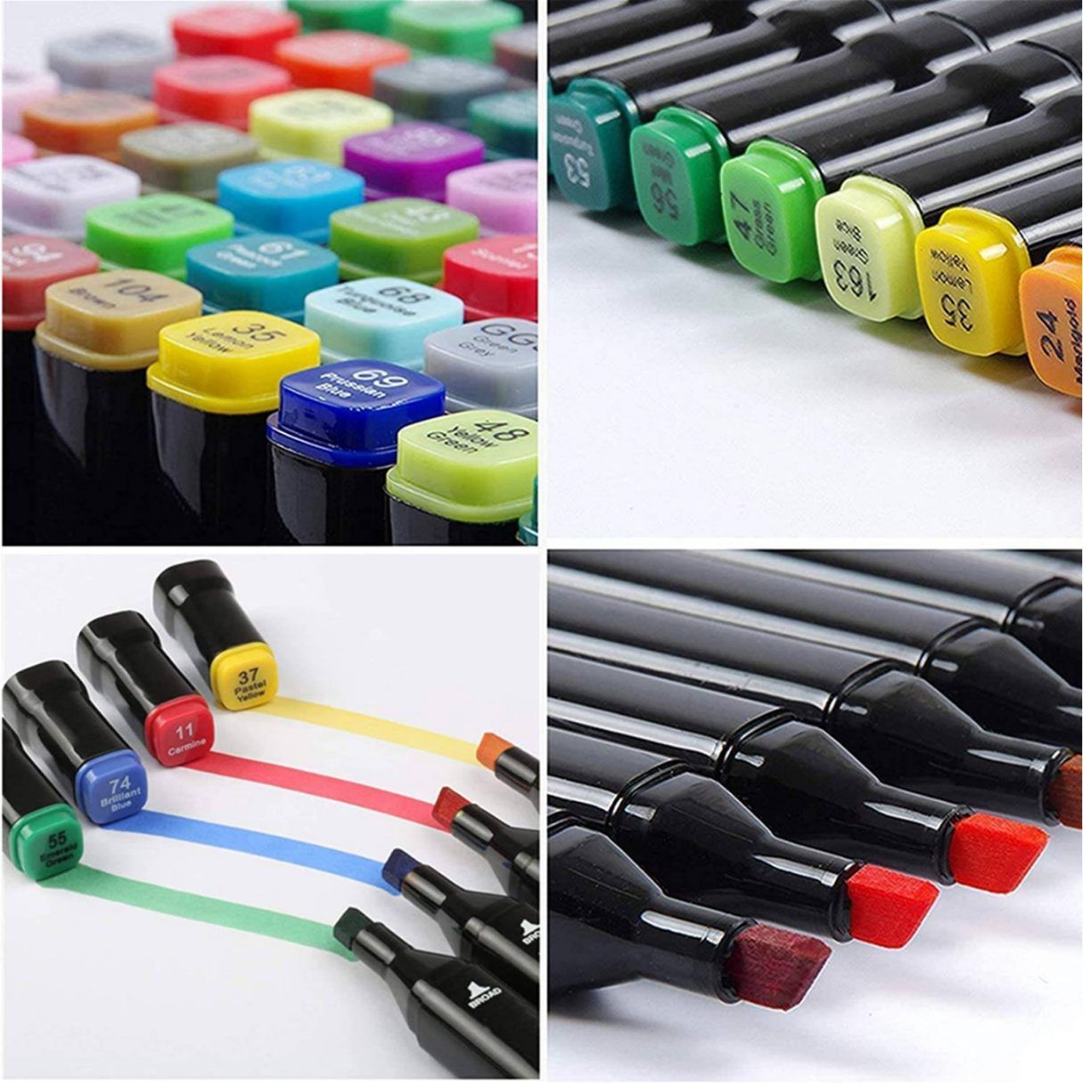Estuche Marcadores Doble Punta 80 Unidades
