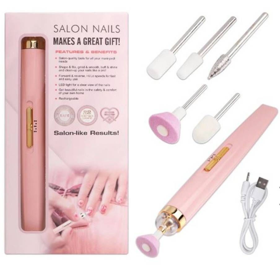 Salon manicure recargable usb 5 pzas. Con luz jj-42
