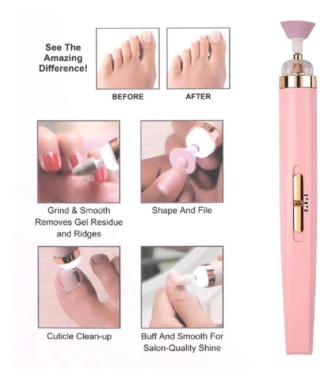 Salon manicure recargable usb 5 pzas. Con luz jj-42