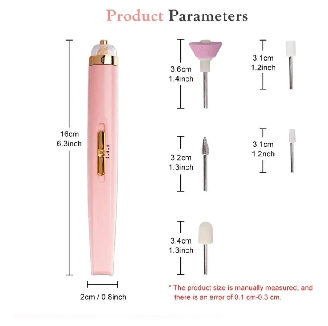 Salon manicure recargable usb 5 pzas. Con luz jj-42