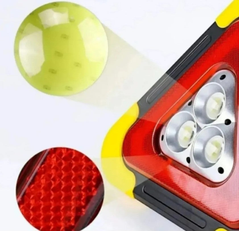 Triangulo emergencia led recargable portatil solar 1606266