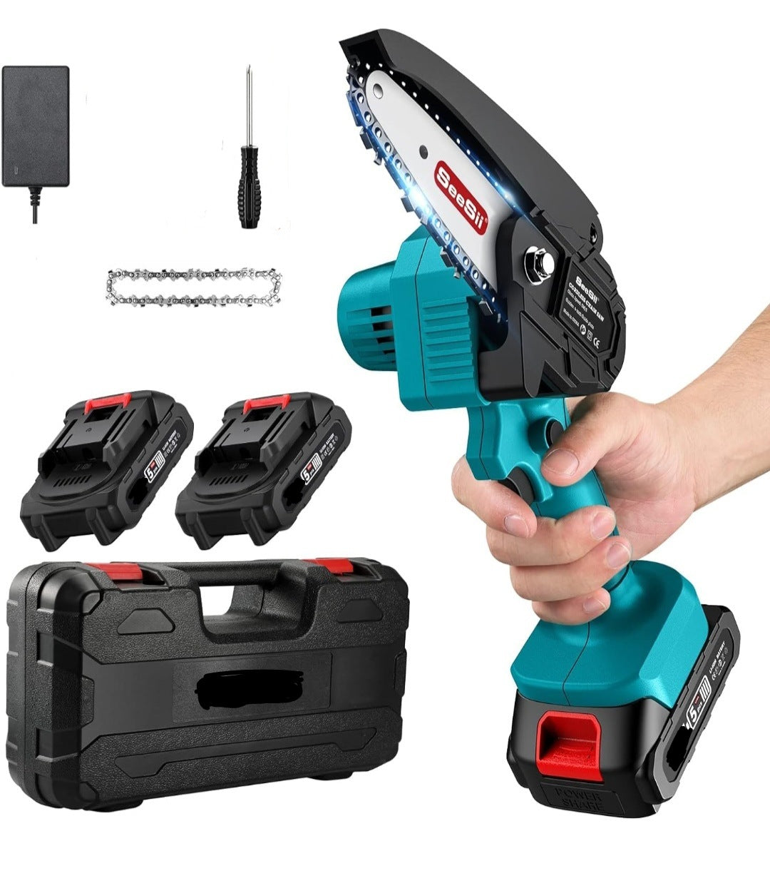 Motosierra electrica racargable portatil 36 v