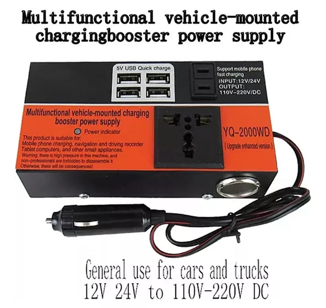 Inversor de auto multifuncional de 12 V 24 V a 220 V