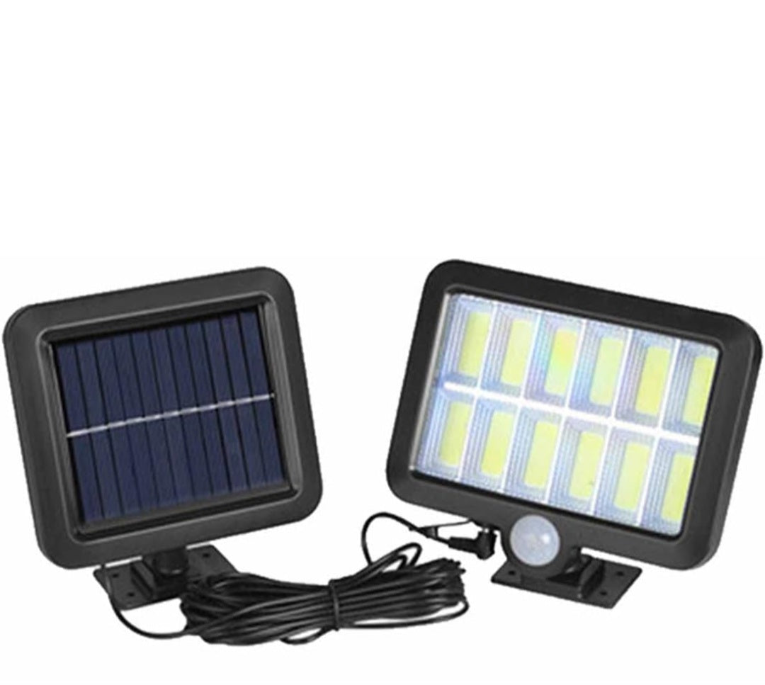 Foco solar con panel y sensor de movimiento