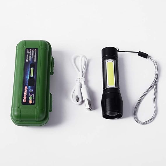 Linterna mini 2 funciones recargable usb