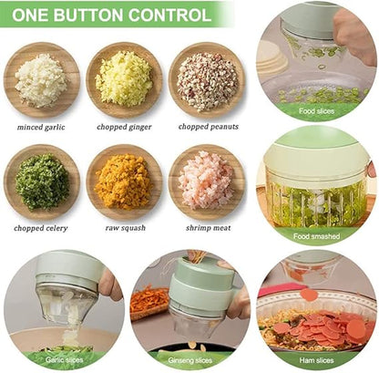 CORTADOR DE VERDURAS 2 EN 1 RECARGABLE USB F-254