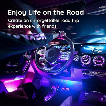 Pack 4 Luces LED Para Auto interior con control remoto