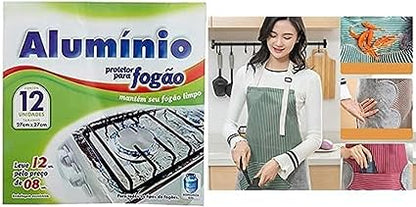 Pack 12 laminas aluminio para cocina