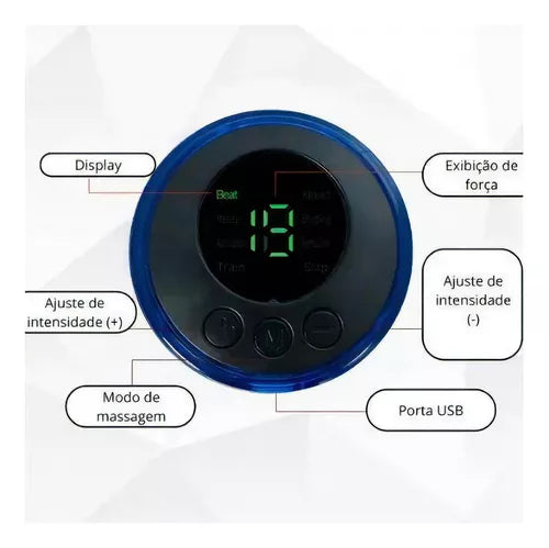Mini masajeador electrico con pegatina inteligente