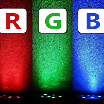 FOCO FIESTA 18 LED RGB DMX RITMICO