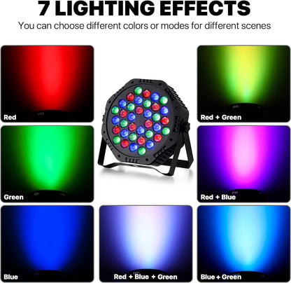 FOCO FIESTA 18 LED RGB DMX RITMICO