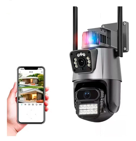 Cámara Domo Wifi Full HD con Doble Lente y Alarma