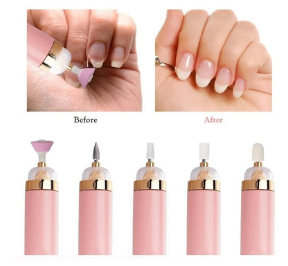 Salon manicure recargable usb 5 pzas. Con luz jj-42