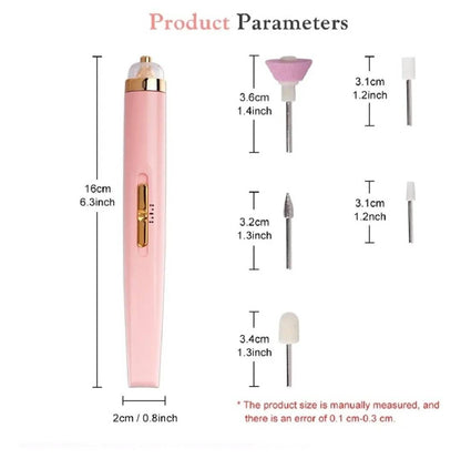 Salon manicure recargable usb 5 pzas. Con luz jj-42