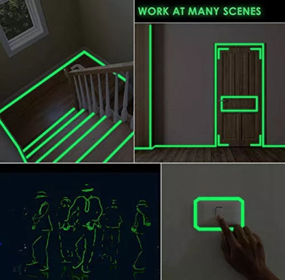 Cinta Adhesiva Fosforecente 2 Cms X 3 Mts Glow Tape