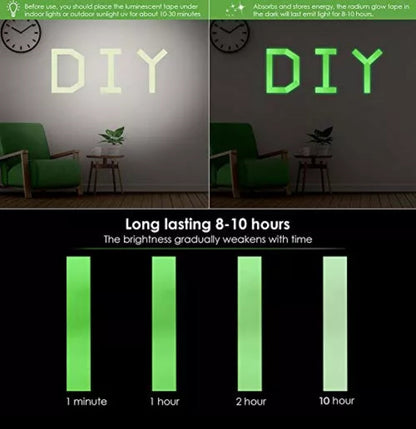 Cinta Adhesiva Fosforecente 2 Cms X 3 Mts Glow Tape