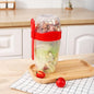 Vaso Mezclador Porta Ensaladas Frutas Cereales Yogurt con Tenedor