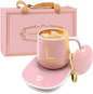 Taza de Café con Calentador Eléctrico Rosado