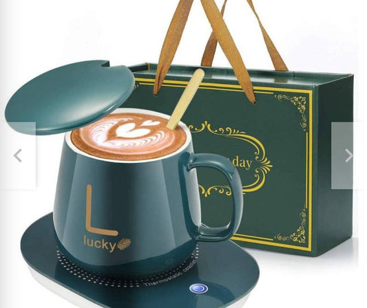 Taza de Café con Calentador Eléctrico